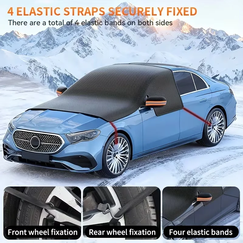 Windshield Cover Car Snow Frost Cover Protect Thick Waterproof Scratch Resistant Outdoor Anti Ice Shield For Most Vehicle Types