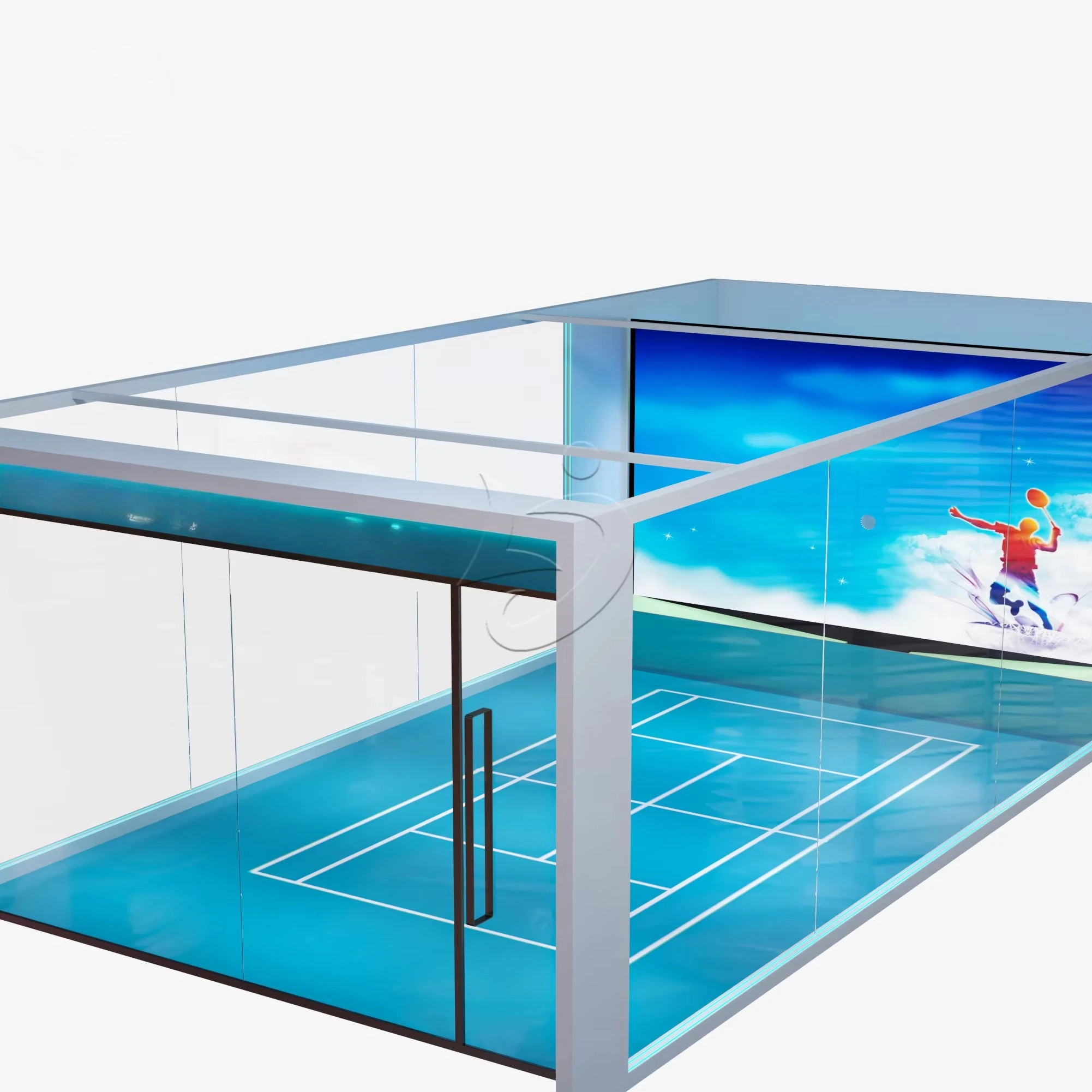 Badminton emulator interactive indoor sports training equipment and projection technology sports entertainment