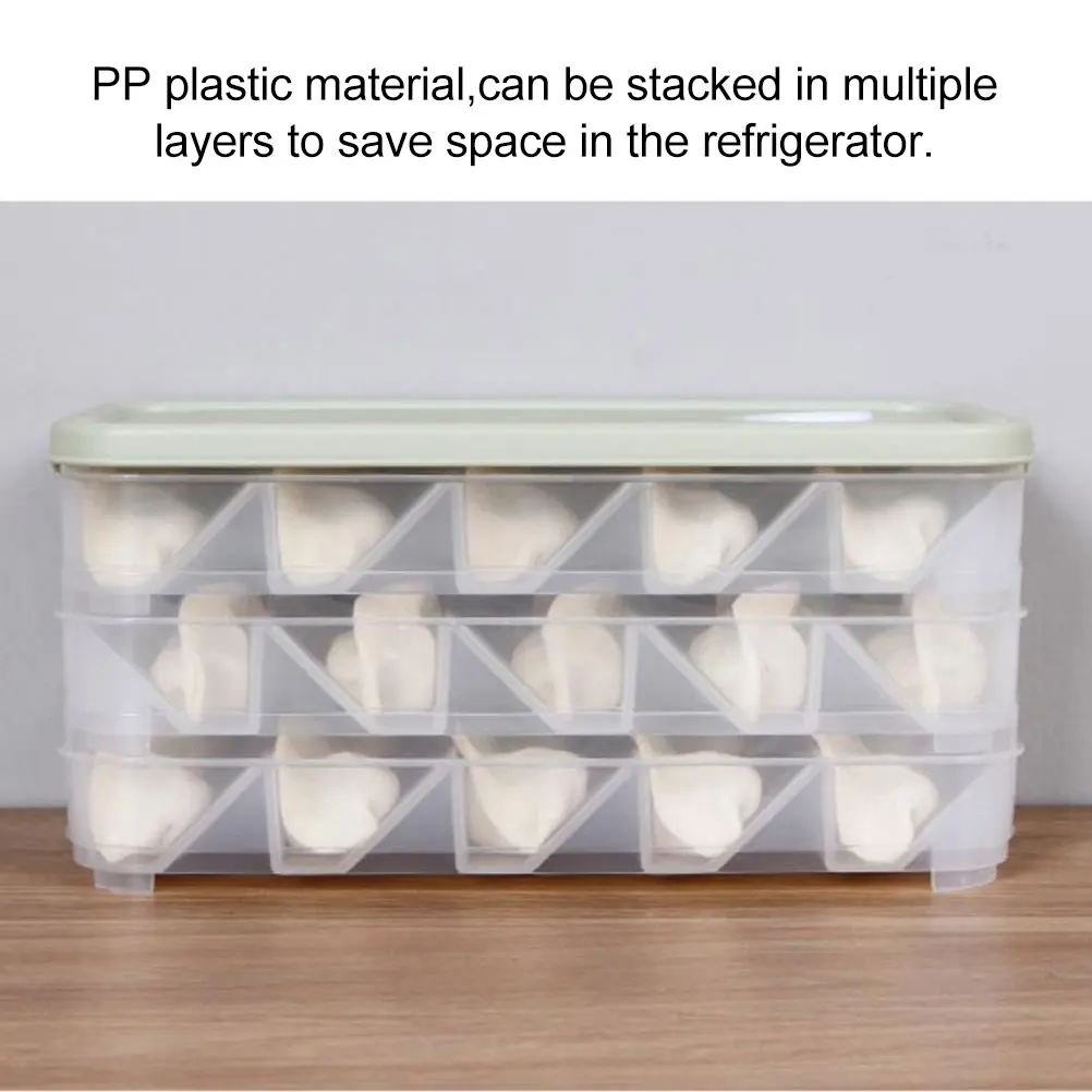 

Dumpling Box Fridge Organization Dumplings Plastic Holder Tray Storage Container Pp Bins for Freezer