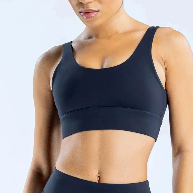 Origin Sports Bra Sexy Back Workout Crop Top High Support Sports Bra for Women, Racerback Running Yoga Bra with Removable Pads