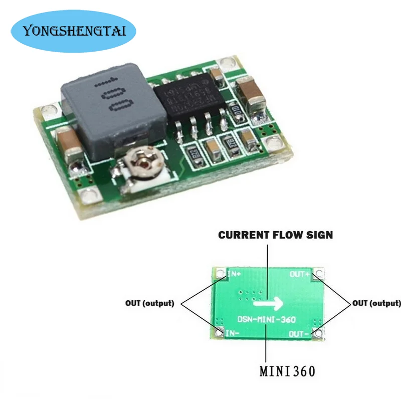 MINI convertidor reductor de 5 piezas y 3a, regulador de voltios de 5V-23V a 3,3 V, 6V, 9V, 12V, 340KHz