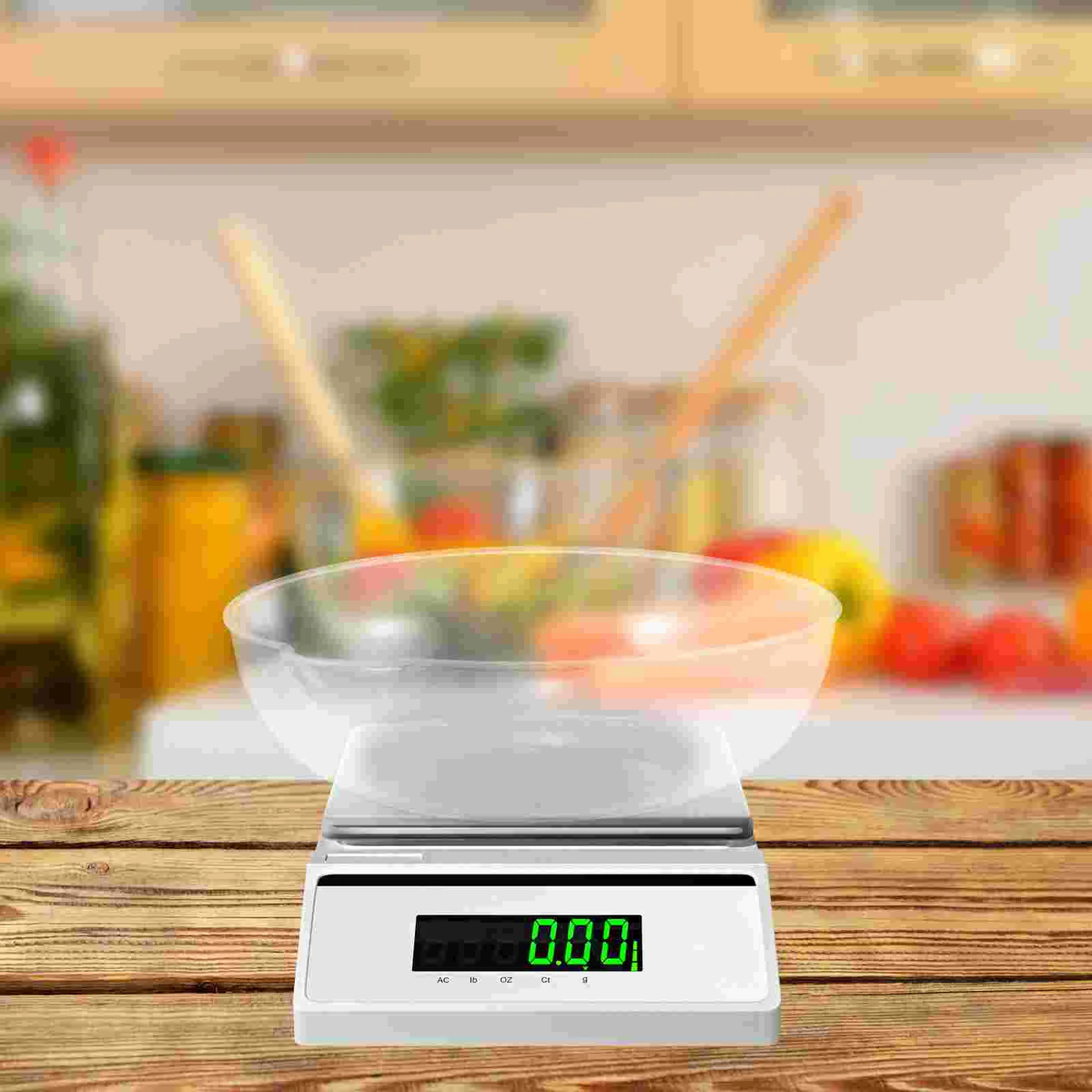 2 Pcs Kitchen Weighing Pan Scale Food Prep Plates Dishes Scales Electronic Tray Rack Balance