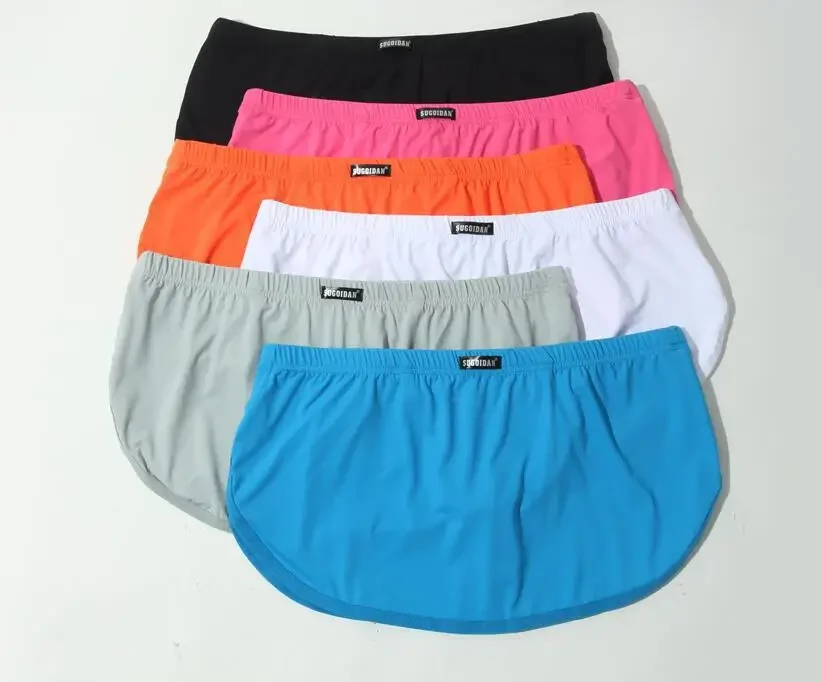 Men's Skirts Shorts Ice Silk Smotth Casual Home Aro Pants Sleeping Pajama Lounge Front Rear Independent Two-piece Sports Panties view 5