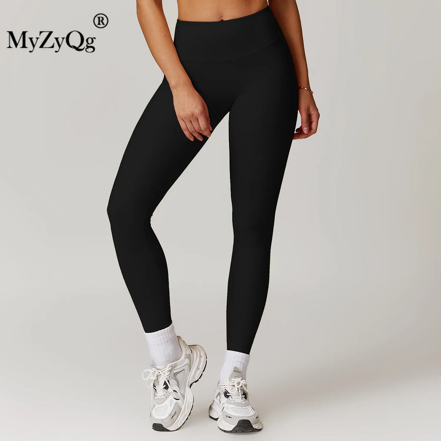 MyZyQg ผู้หญิง Legging ด้ายยกสะโพกเอวสูงกางเกงโยคะสวมใส่กางเกงกีฬารัดรูป Fast Dry Running Fitness กางเกง