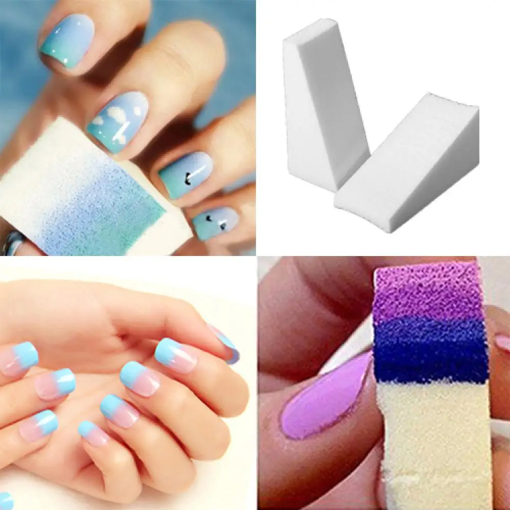 Barres éponge de ponçage pour vernis à ongles, 3 pièces, outil de manucure et pédicure, brosses dégradées