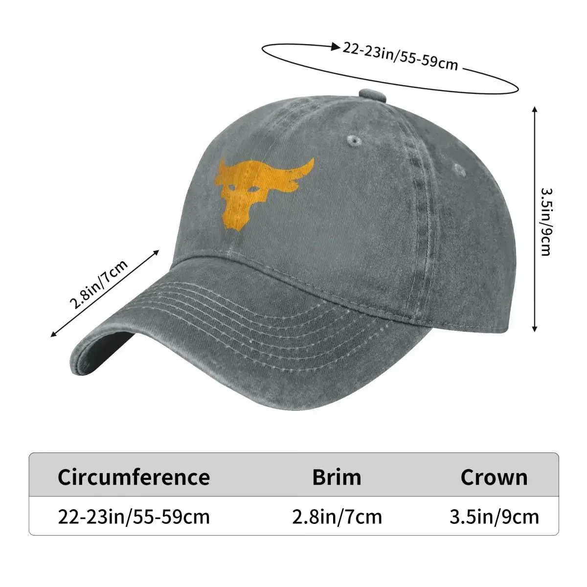 Outdoor Brahma Bull The Rock Project Gym Logo Fashion Baseball Cap Peaked Cap Men's Hat Women's Cap Caps Men