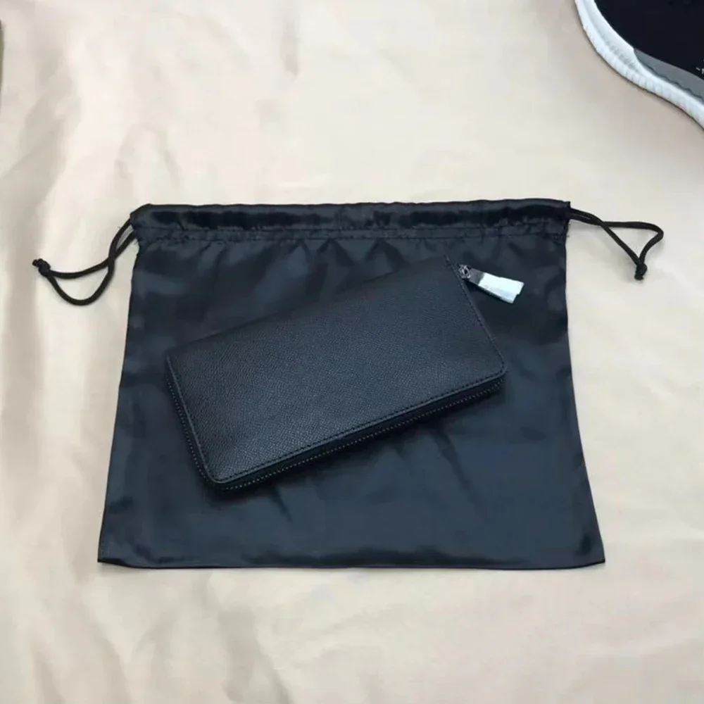 S/M/L/XL/XXL Schwarzes Seidenmaterial Kordelzug Aufbewahrungstasche Schuhe Handtasche Perückenstaub Kordelzug Verpackungsbeutel Kann aufgedruckt werden Logo – Detail 6