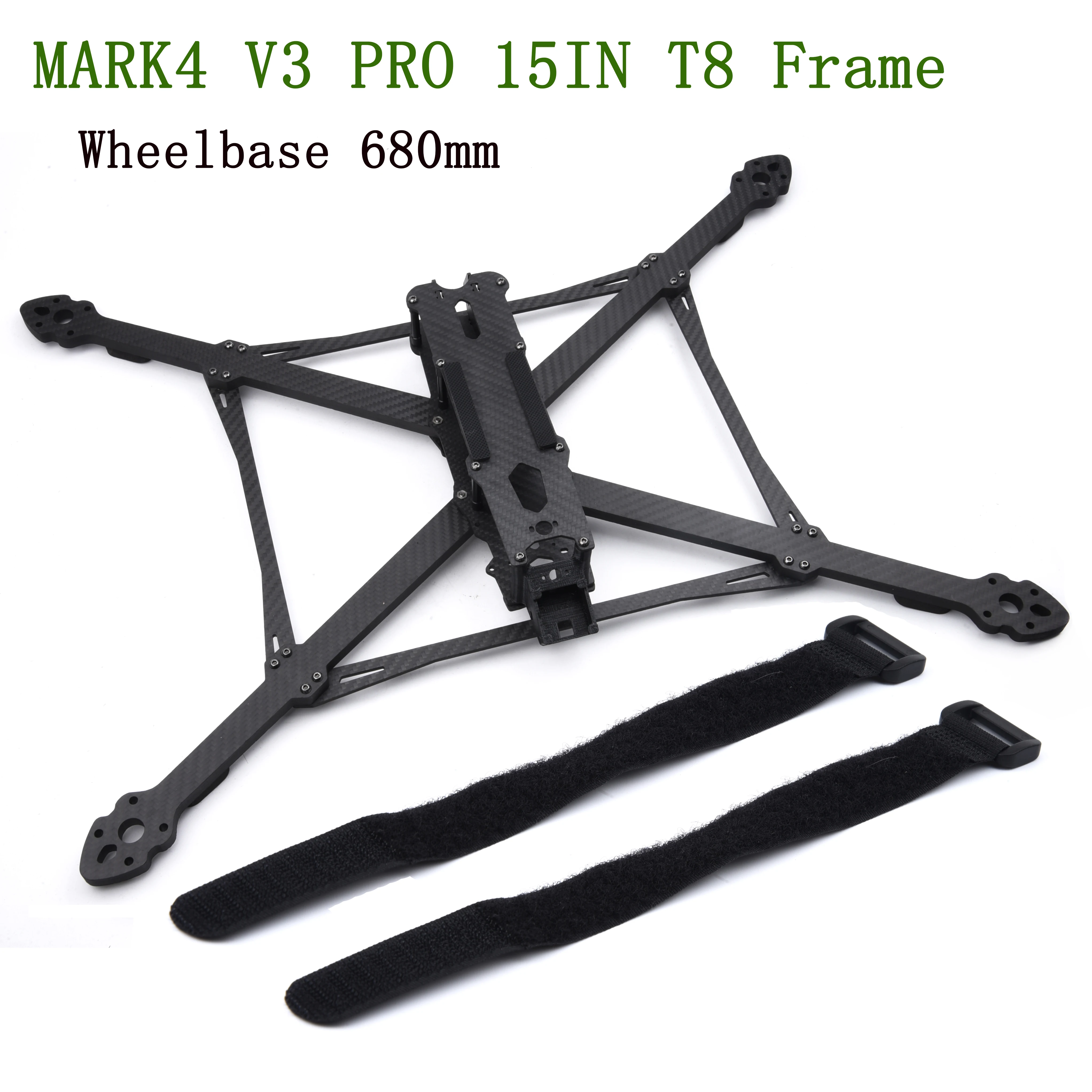 

MARK4 V3 Pro 15 дюймов 680 мм T8 комплект рамы для дрона из углеродного волокна с 8-миллиметровым рычагом для FPV квадрокоптера для фристайла Traverser