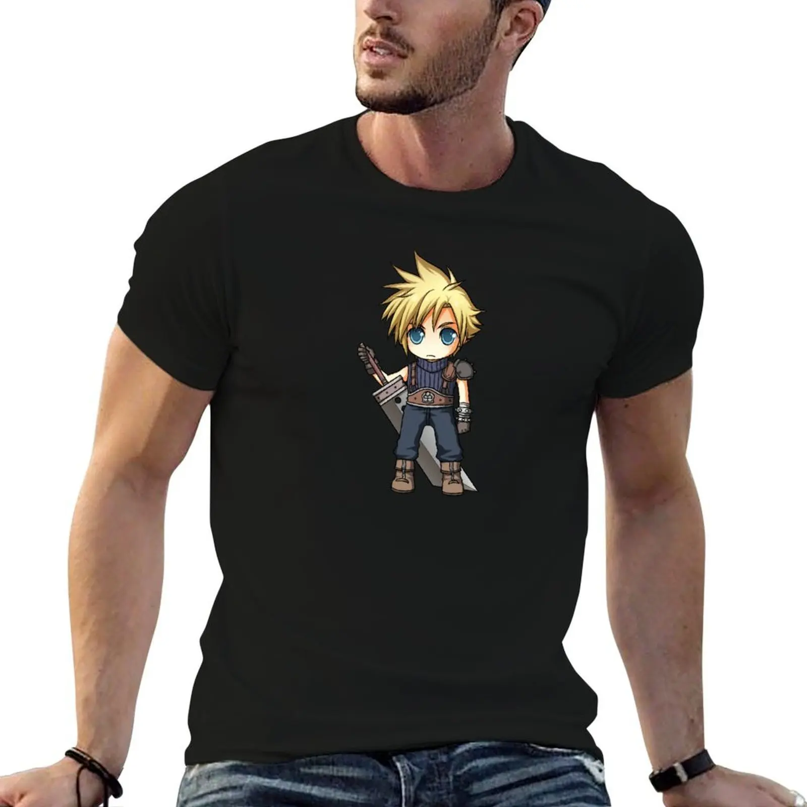 

Cloud Strife chibi T-Shirt funny t shirts dark humor man t shirt designer t shirts for man graphic funny T-shirt