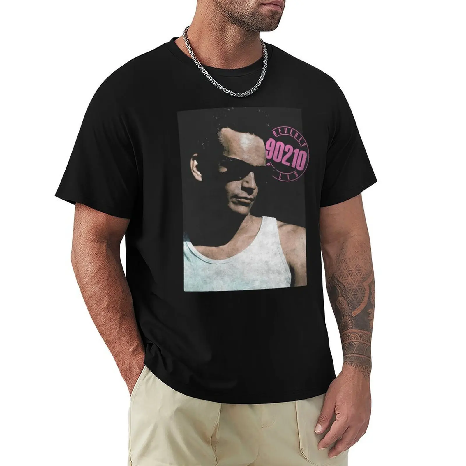 Beverly Hills, 90210 Dylan McKay Distressed Heartthrob Portrait T-Shirt Outdoor Working T-Shirt