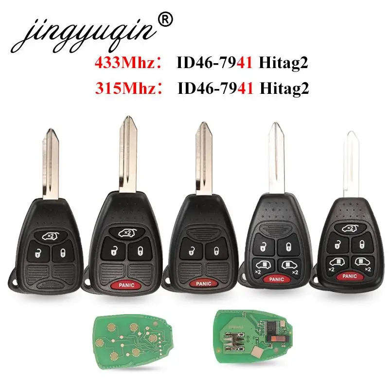 433Mhz ID46 pilot zdalnego sterowania dla Dodge JEEP Commander Compass Patriot Grand Cherokee wolności Wrangler Chrysler klucz wejście nadajnik