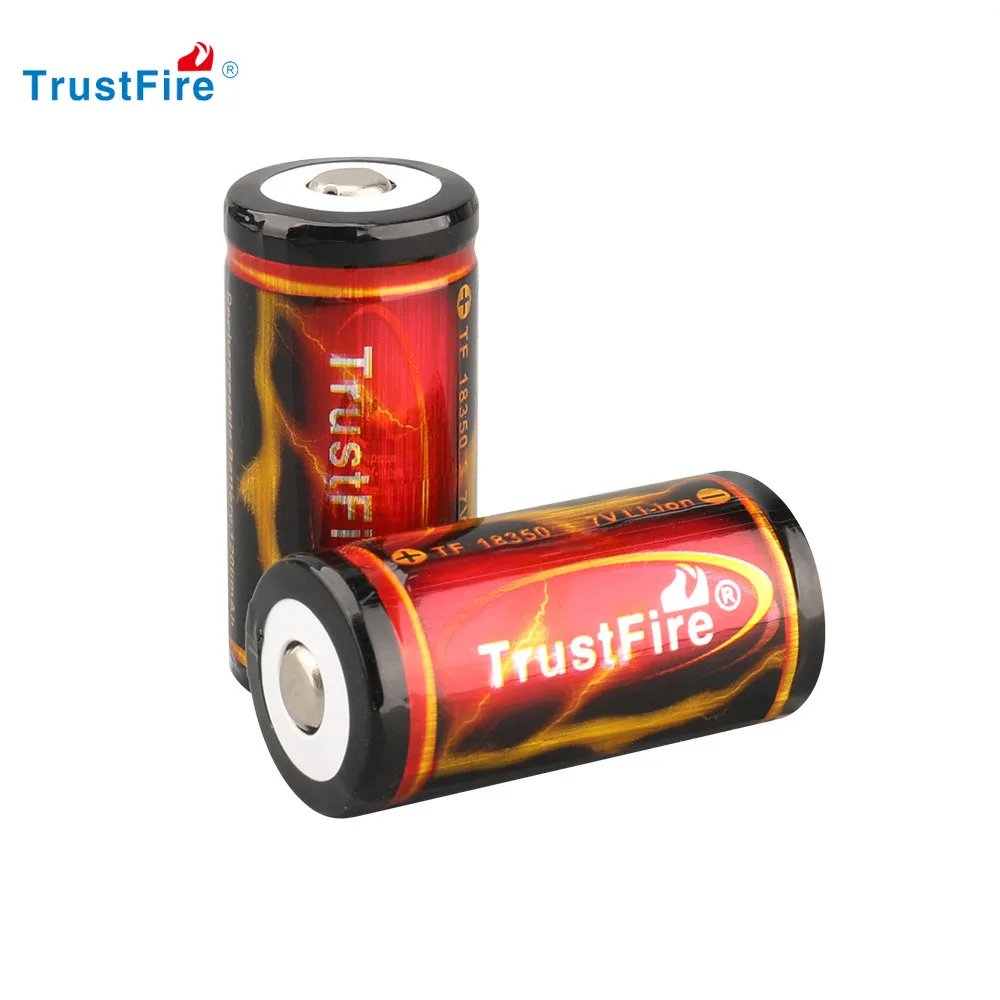 TrustFire-batería de iones de litio para linterna, pilas recargables de iones de litio de 18350, 900mAh, PCB superior, sin PCB, 3,7 V, juguete eléctrico, etc.