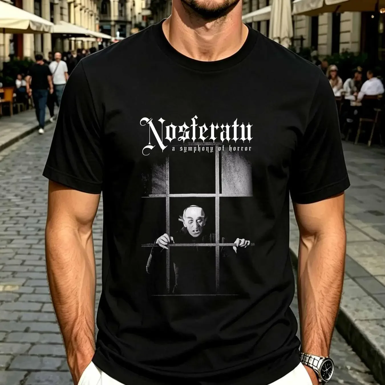 washed T Shirt NOSFERATU A Symphony of Horror F W Murnau Bram Stoker Movie Count Orlok Vampire long or short sleeves vintage