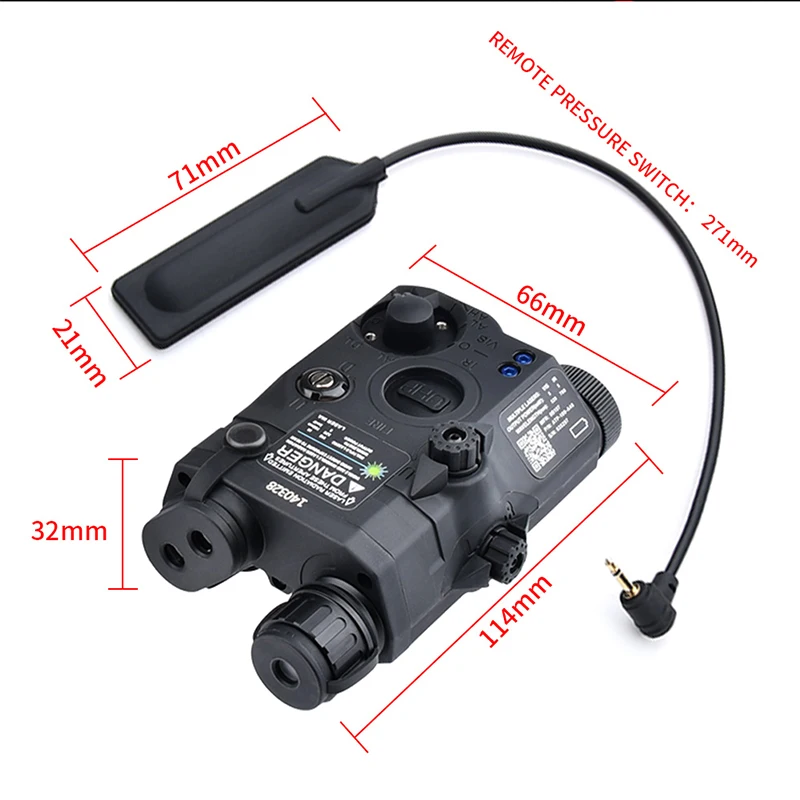 Tactical Airsoft UHP PEQ-15 LA5C Red Dot Green Laser IR Indicator Scout LED Light Compatible with AR15 20MM Rail
