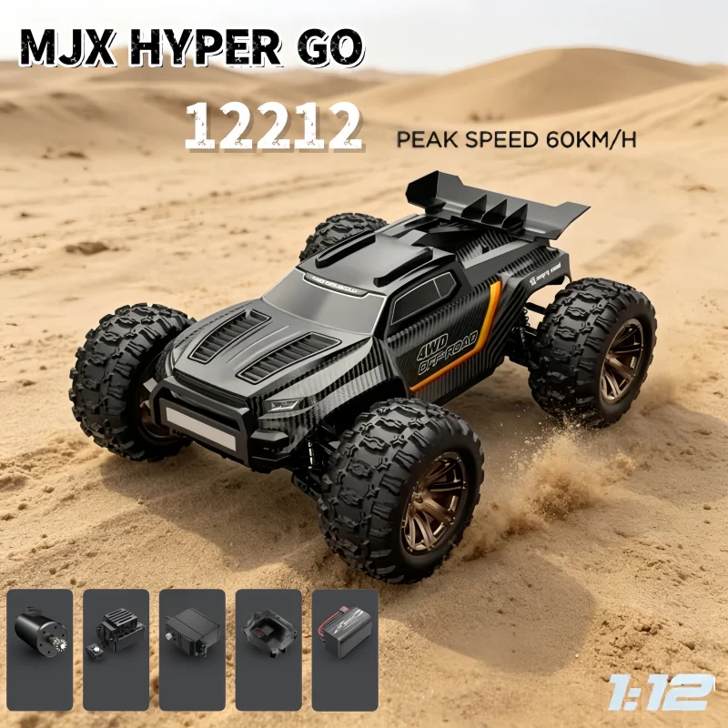 

In Stocks RC Car MJX12212 Brushless 58km/H 4wd Remote Control Metal Hydraulic Shock Absorber Toy Vehicles Off Road Vehicle Model