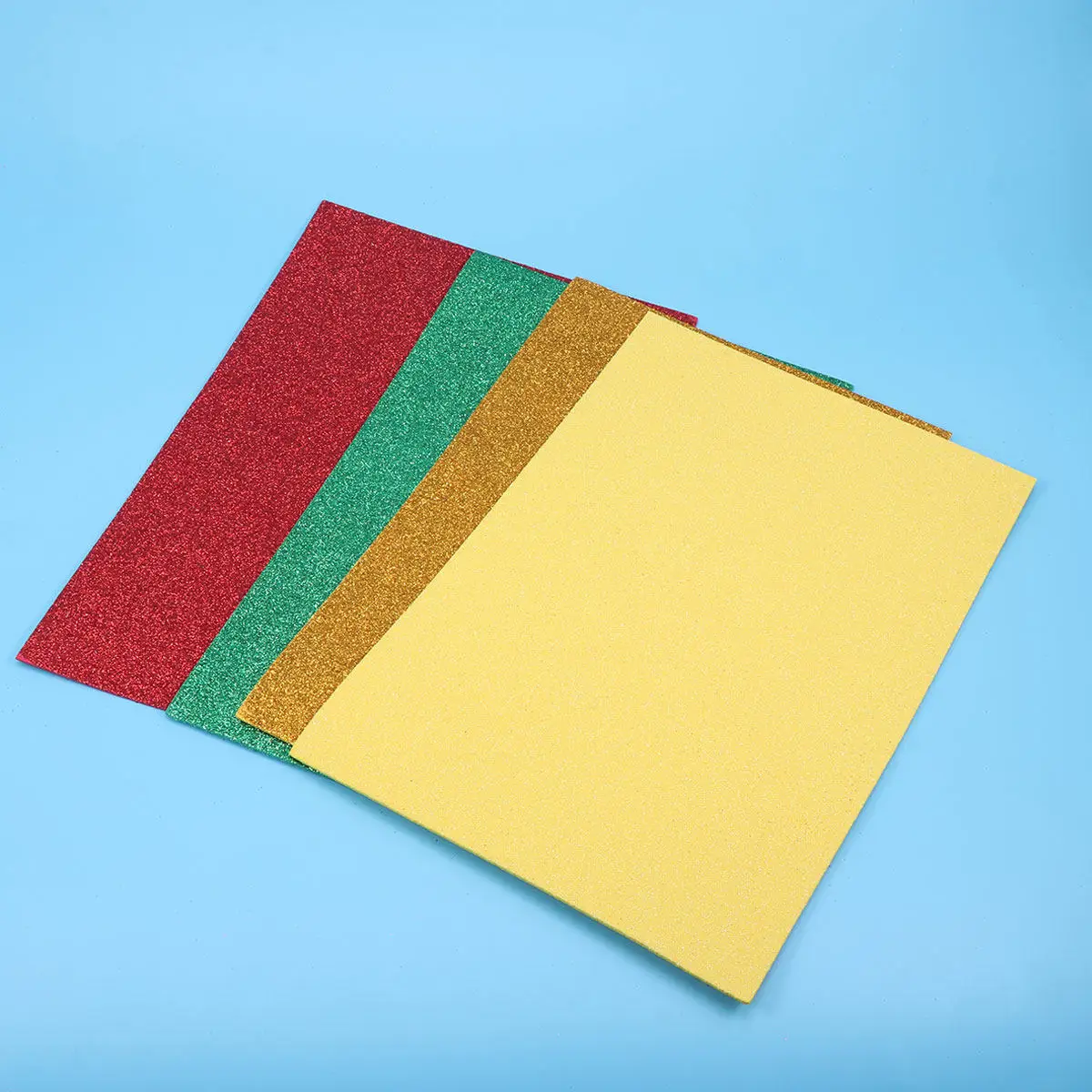 10Sheets Flashy Glitter Paper Bright Colored DIY Craft Sheets for Manual Art Projects Home Decoration Festival Celebrations