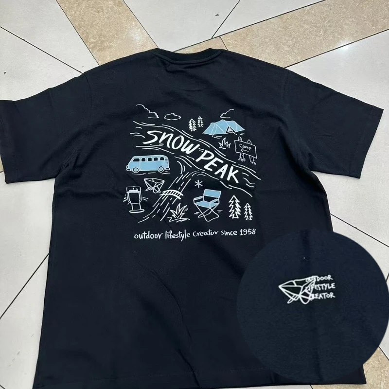 

2025 Summer New Xuefeng Short-sleeved Crew Neck T-shirt Loose Versatile Cotton Top Unisex Harajuku Casual T-shirt Large Size