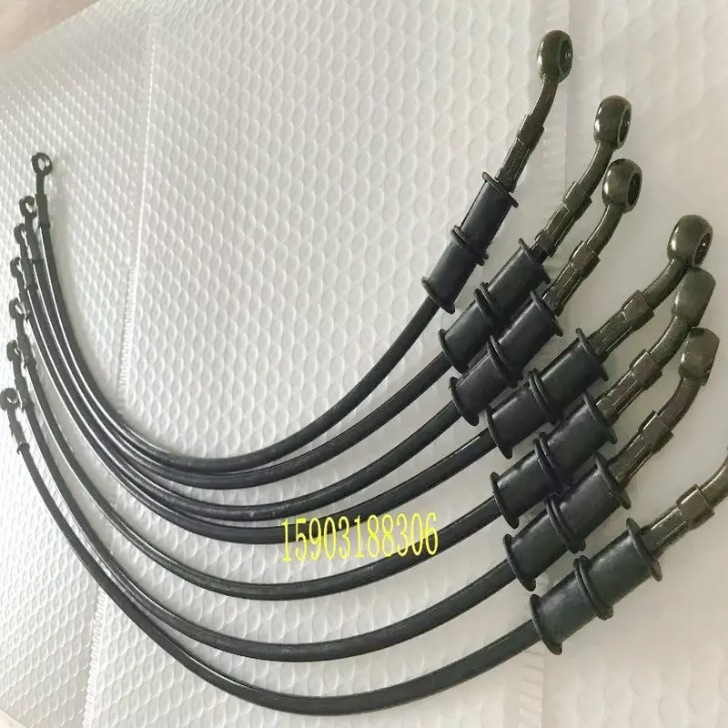 70cm Length Colorful Motorcycle Motorbike Stainless Steel Braided PVC Coverred Nylon Core Brake Clutch Oil Hose Line Pipes