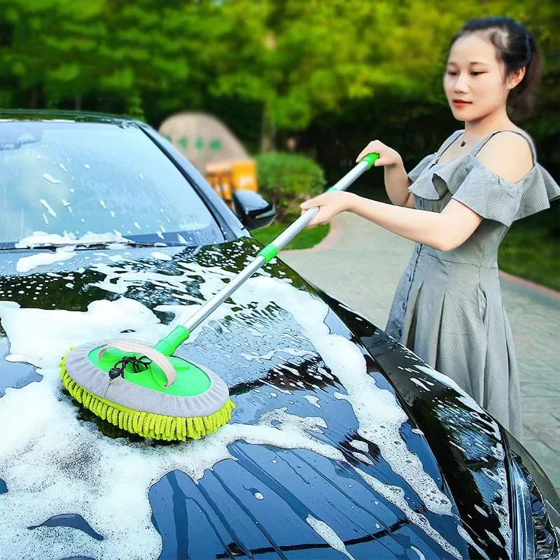 Car wash mop long handle retractable Chenille soft brush does not hurt the car cleaning car brush tool