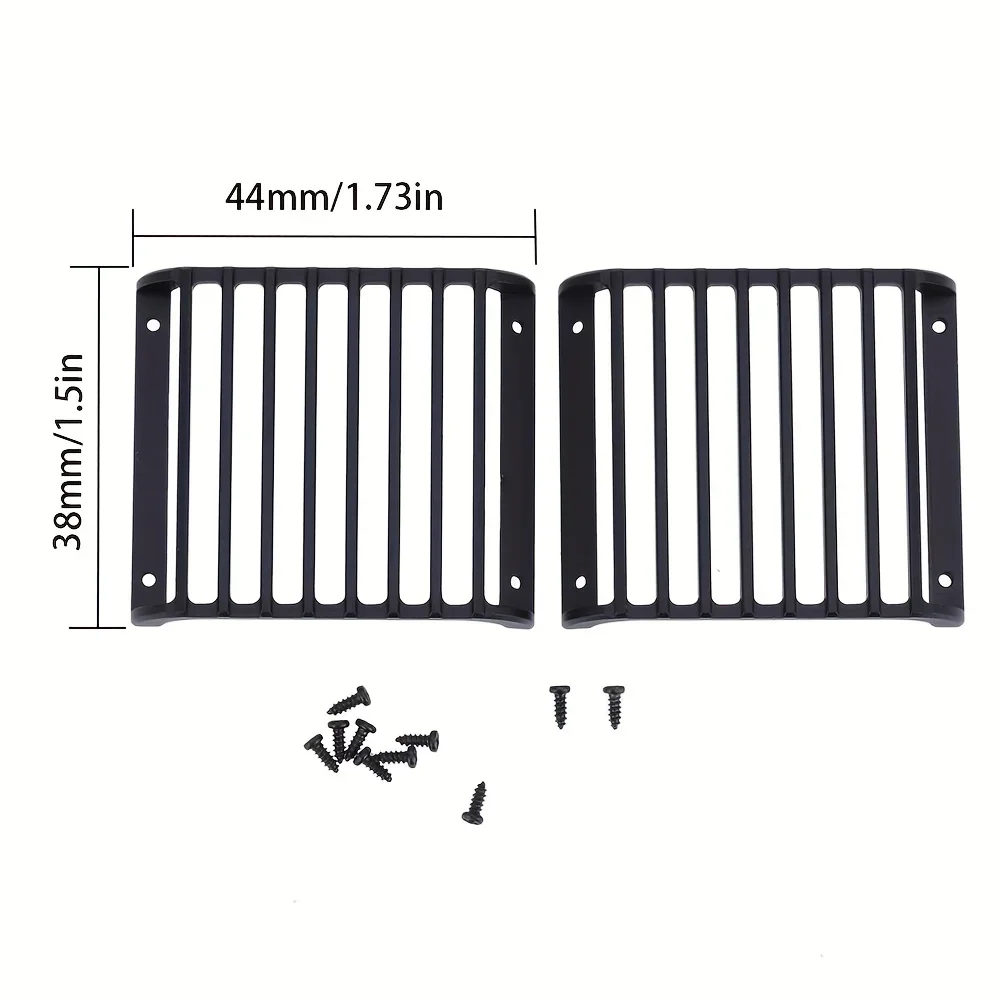 TRX4 Defender RC Car Front Guard - 8x6x1 Metal Headlight Cover & Grill, High-Quality Protection for 1/10 Scale Crawlers view 3