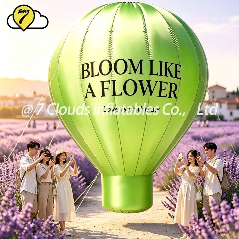 Gaint Inflatable Advertising Hot air Balloon for Event Decoration Custom Outdoor Inflatable Helium Balloon with LED Light