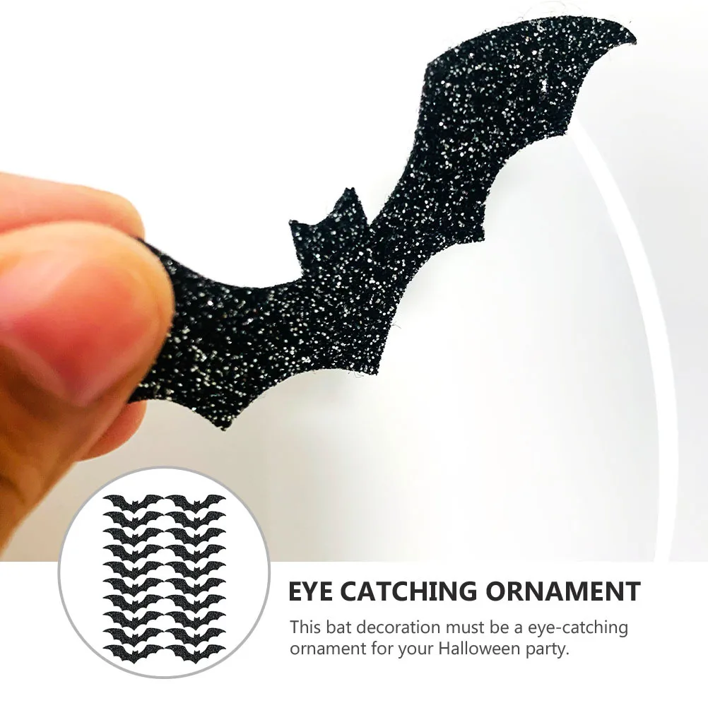 

20pcs Halloween Glitter Decorations Tableware Accessories Party Favors Chic Horror Theme Haunted Stage Ornament