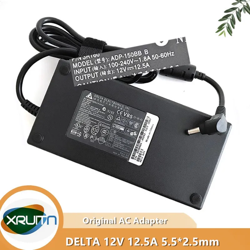 

Original Delta 12V 12.5A 10A 8A 7.5A 6A 5A 150W Laptop AC Adapter Charger Genuine Power Supply 5.5*2.5mm