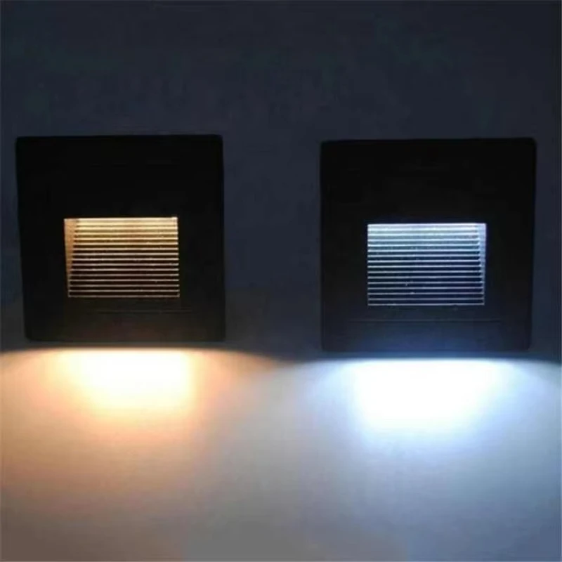 LED أضواء لدرجات السلم الجدار مصباح 3 واط IP65 LED ضوء الخطوة راحة دفن مصباح داخلي/خارجي مقاوم للماء الدرج خطوة أضواء AC85 ~ 265 فولت