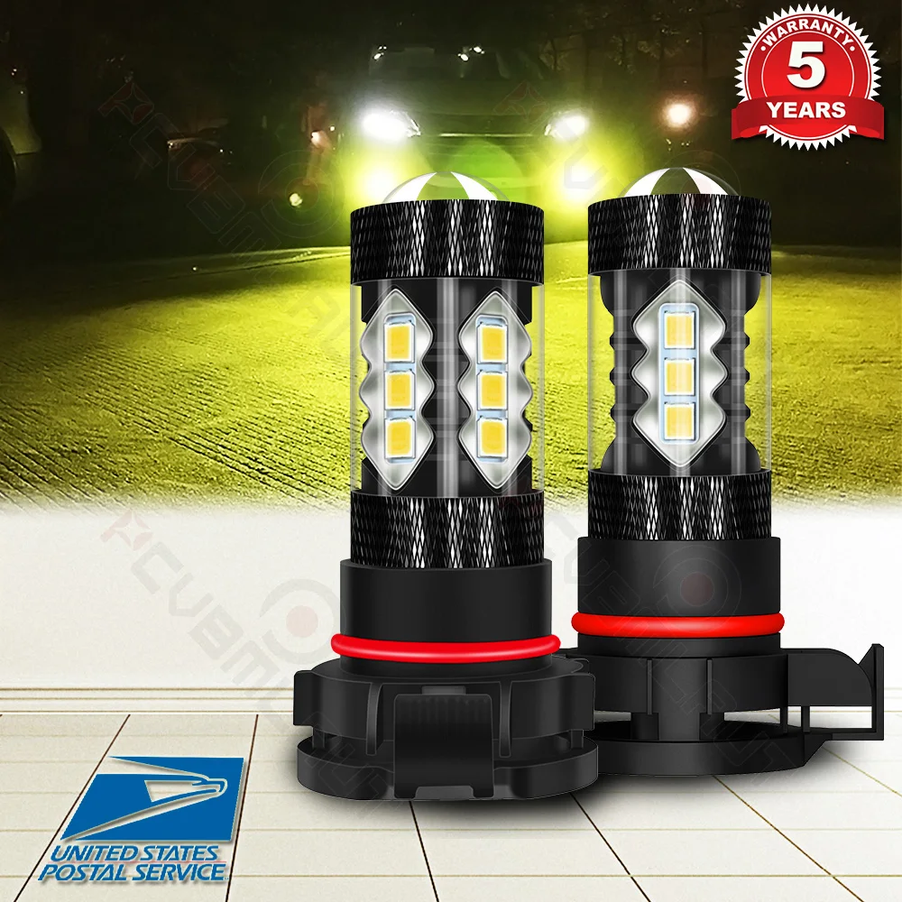 CHUSYYRAY 2PCS Car lights H16 Super Bright LED Headlights High Low Beam Fog Light Bulb White 6000K Car accsesories