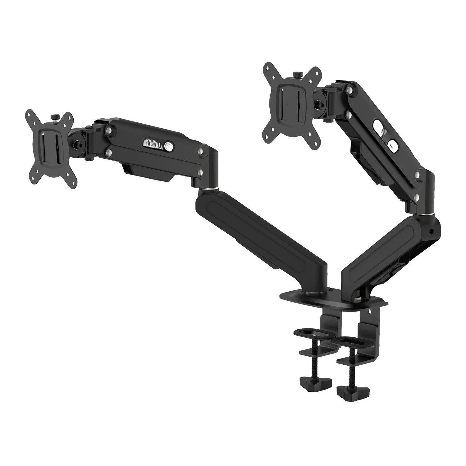 Robotic arm two-in-one dual-screen monitor bracket one-to-two bracket Robotic arm free punching clip table installation