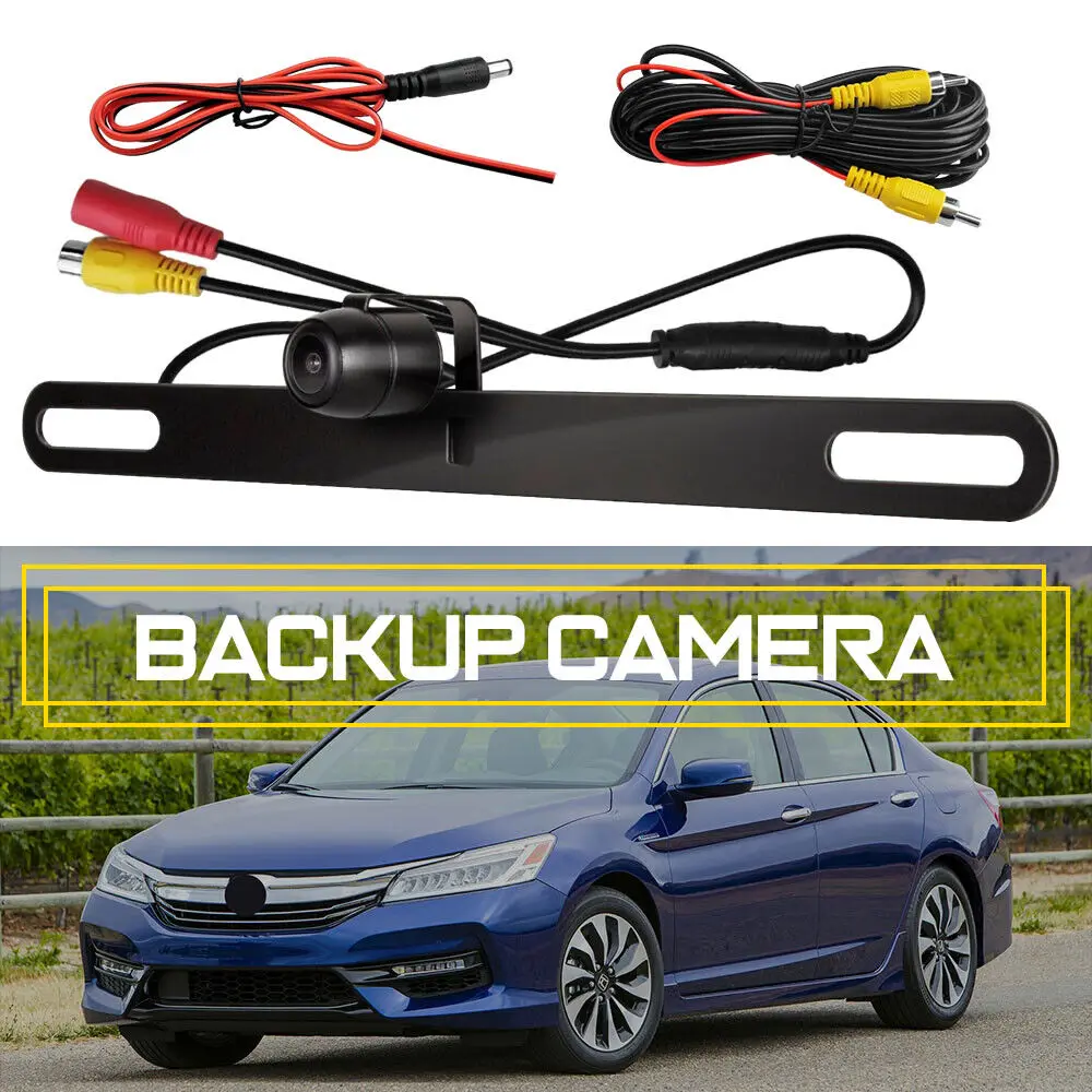 

Bileeko Rear View Backup Camera Universal Car Reverse Camera License Plate Pickup SUV Night Vision Waterproof 12V