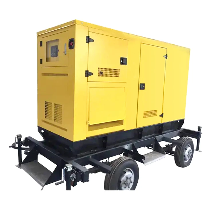 factory direct sale 60kw 75kva portable trailer type mobile  generator with control module