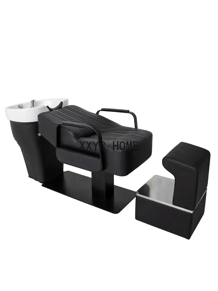 

Barber Shop Shampoo Chair Ceramic Large Basin Shampoo Flushing Bed Hair Stainless Steel