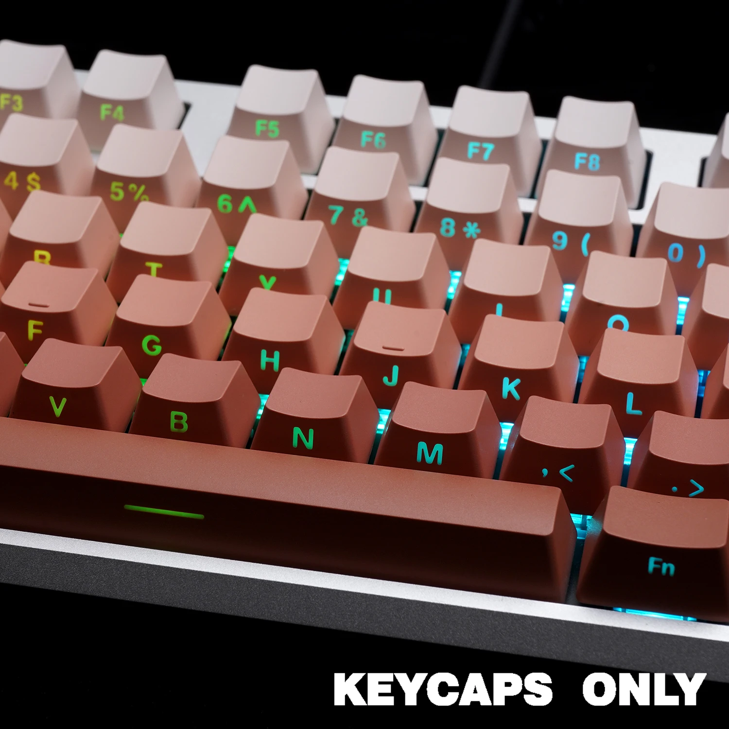 idobao OEM PBT Keycaps Doubleshot Mechanical Keyboard Keycaps Custom Keycap Blush Key Caps 136Keys Side Printed Legends Backlit