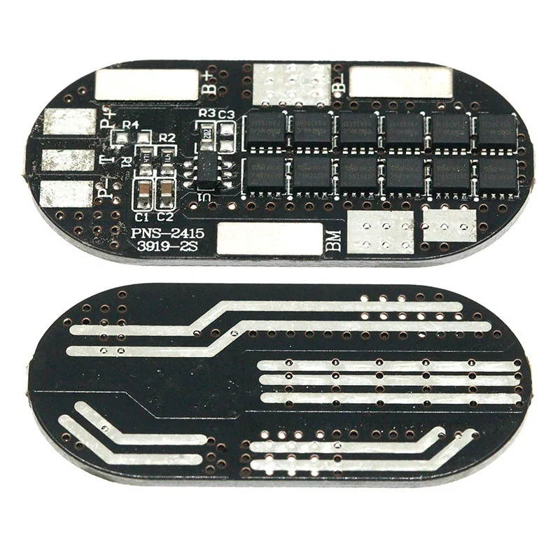 2 strings of 7.4V 40A violent fan protection board 21700 high current protection board at the top of the battery cell