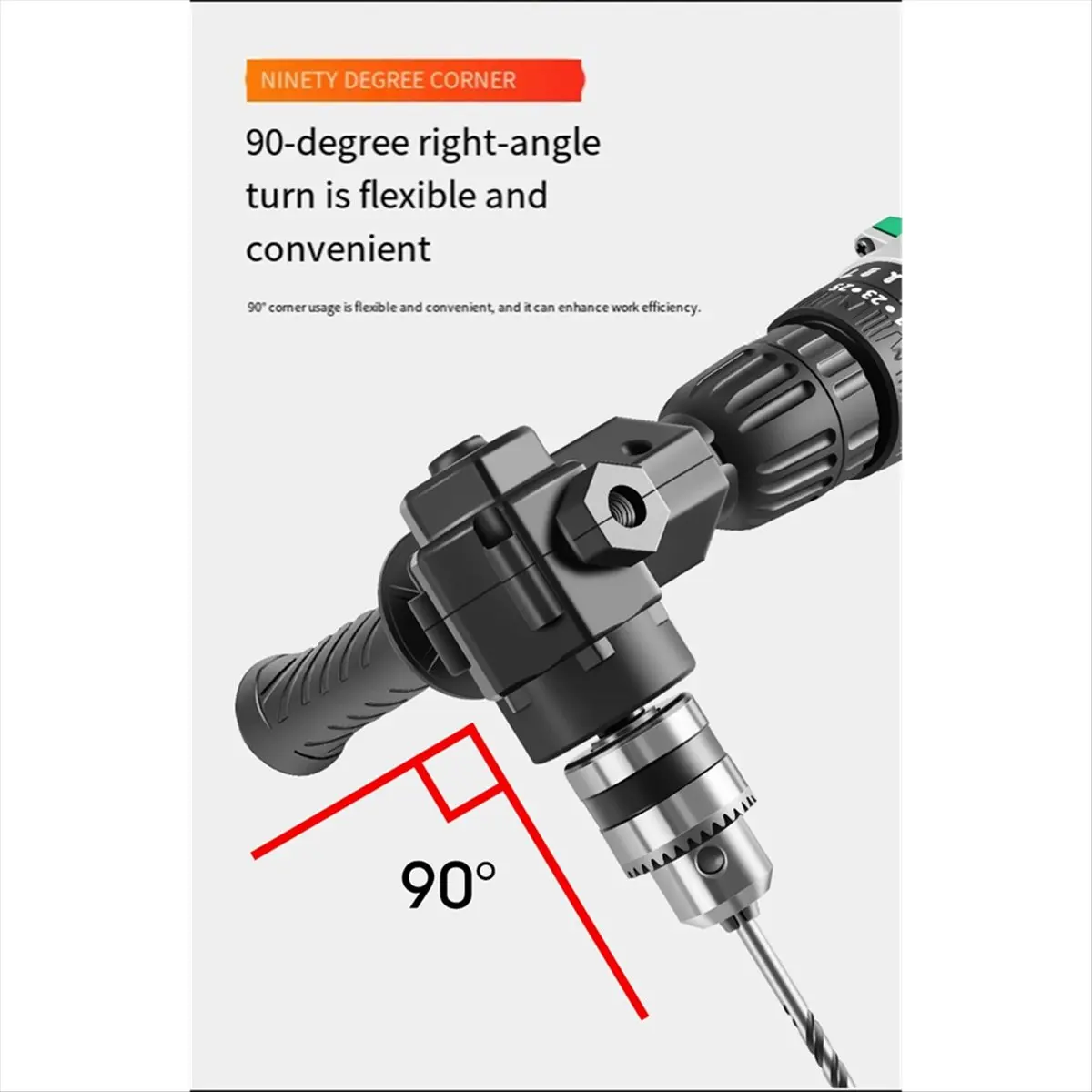 【2026 TOP Global】▼△◑90° Right Angle Drill Adapter - Keyed Chuck Corner Attachment for Tight Space Drilling & Repair