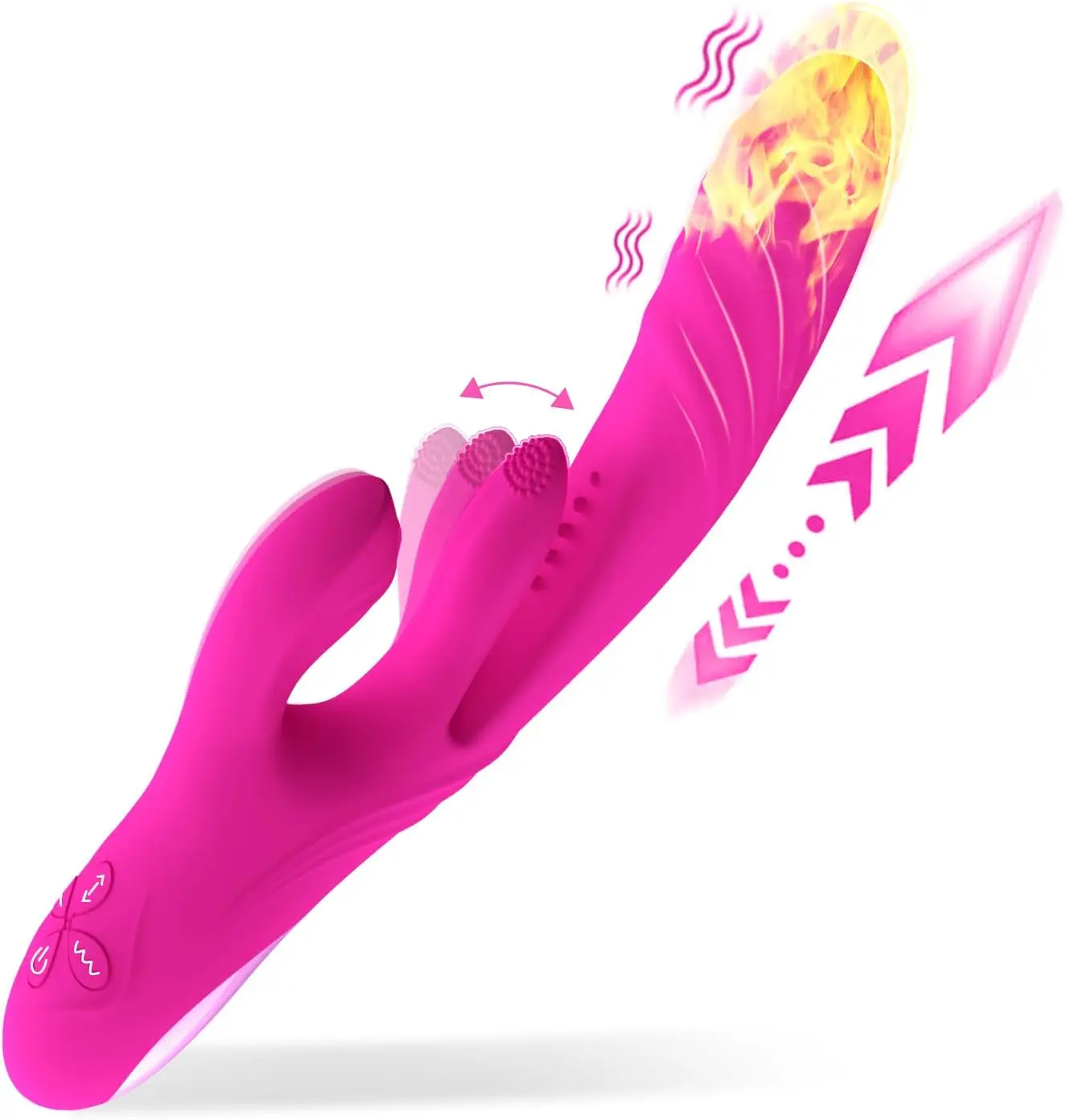 هزاز Thrusting دسار ألعاب جنسية للنساء ، G Spot أرنب أنثى ترفرف الهزاز مع 7 تهتز 10 ترفرف 3 Thrusting Mod #1