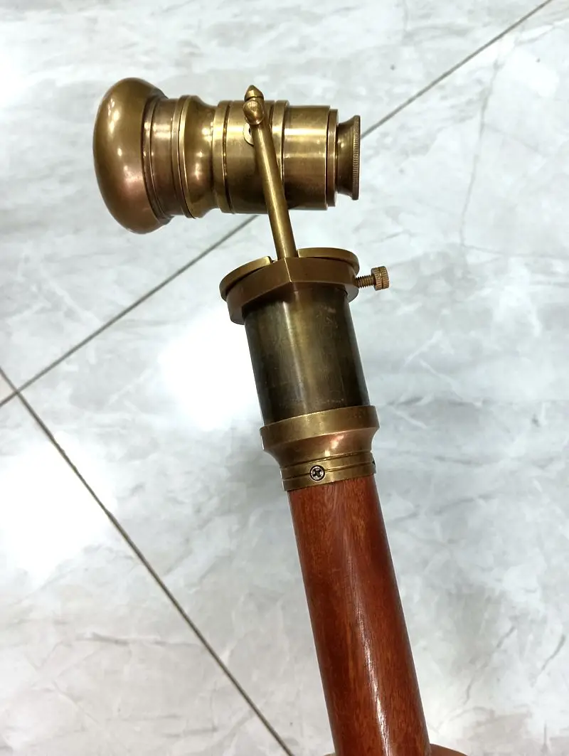 Rare Special Wood Cane Wooden Crutch Walking Stick Travel For Support Sports Crozier Telescope