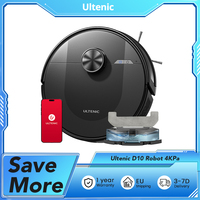 Ultenic D10 Robot Vacuum Cleaner 15min LiDAR Quick Map 4KPa Suction 120min Runtime Carpet Auto-Boost, No-Go Zone, Time Scheduled