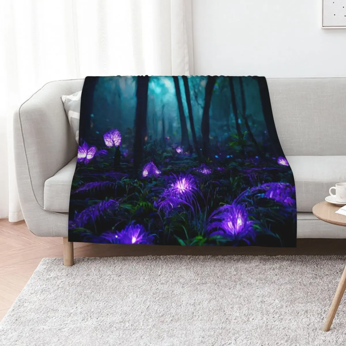 Illustration of the Na'vi from the movie Avatar Throw Blanket Comforter Plush Shaggy Hairys Bed Fashionable Luxury St Blankets