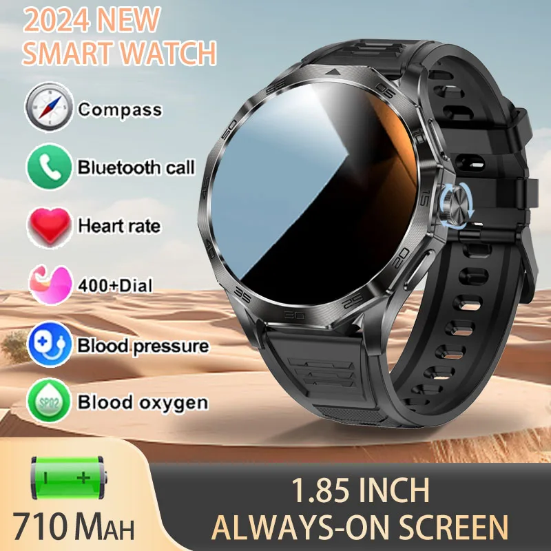 

2024New For Huawei Xiaomi GPS Track Smart Watch Men 1.85-Inch Ultra HD AMOLED Screen 710 Mah Battery Bluetooth Call SmartWatche