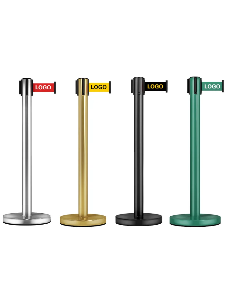 Access Control Barricades Crowd Barrier Retractable Isolation Belt Line Fence Railing Stanchion Road Safety Block Warning Post