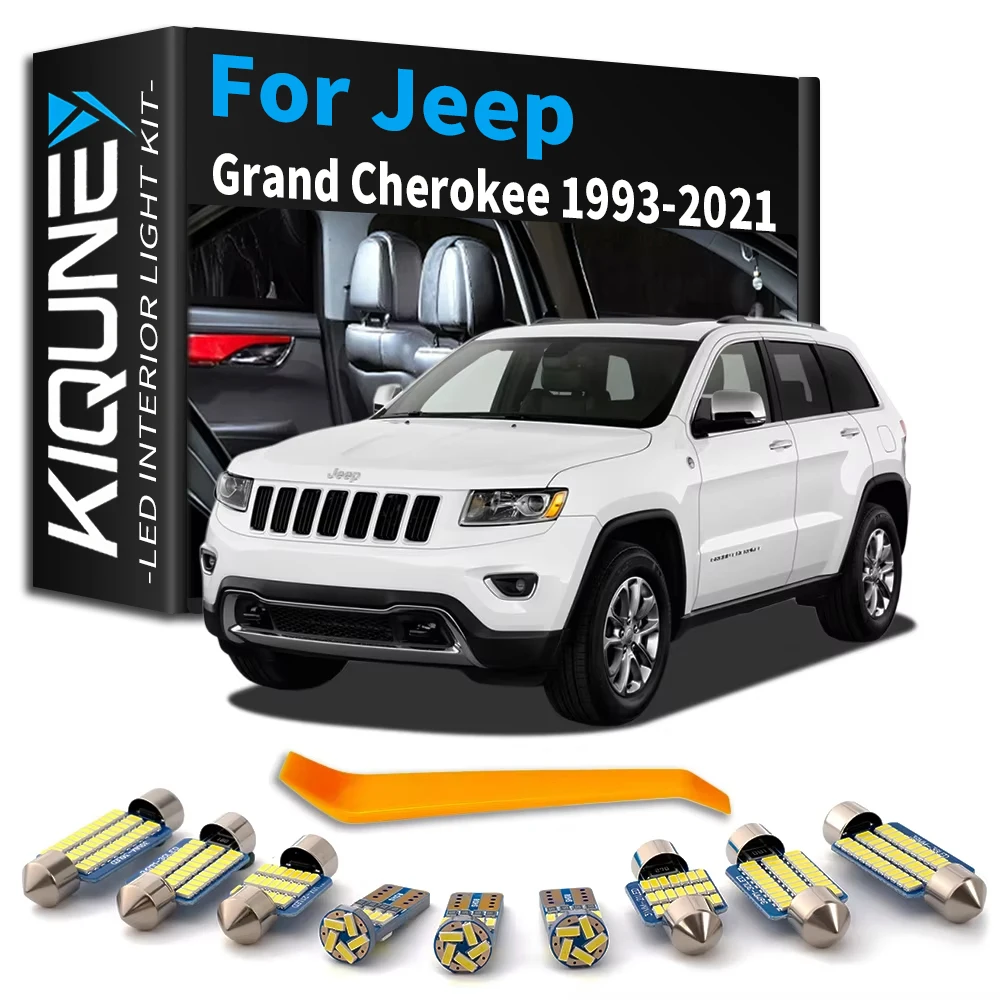 No Error Interior LED Light Kit Canbus For Jeep Grand Cherokee MK 1 2 3 4 1993-2012 2013 2014 2015 2016 2017 2018 2019 2020 2021