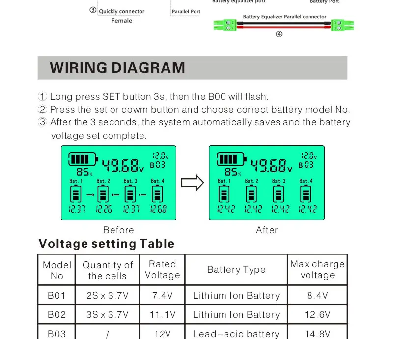 MAZAVA PLC-10 HX02 Battery Balancer 2S 4S 12V 24V 36V 48V 96A ctive LCD Lead Acid Li li-ion LiFePO4 Battery Equalizer Monitor