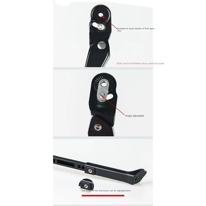 Imagem -05 - Carbon Fiber Side Kick Stand para Bicicleta Mountain Bike Support Road Bicycle Kickstand Liberação Rápida