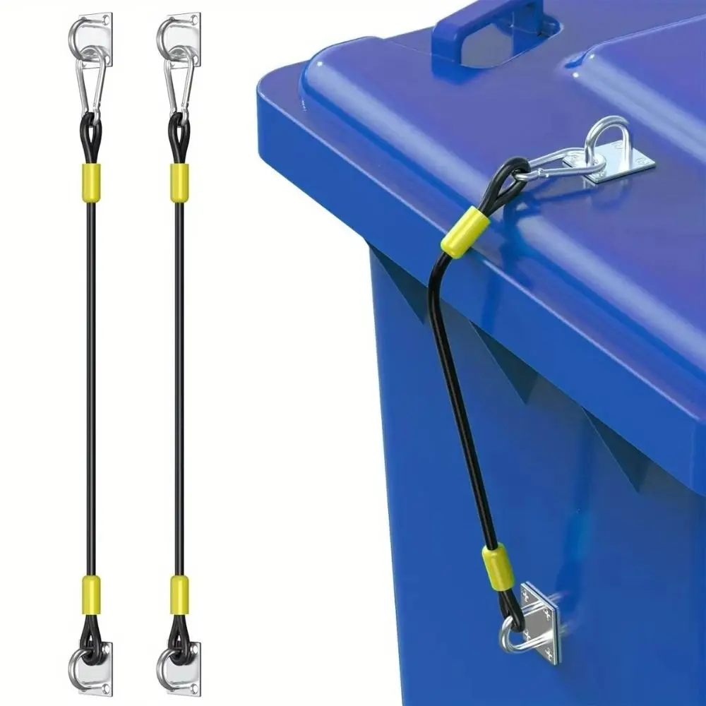 Bear Proof Outdoor Trash Can Lid Lock Stainless Steel Buckle Multipurpose Waste Container Lid Lock Set Heavy Duty