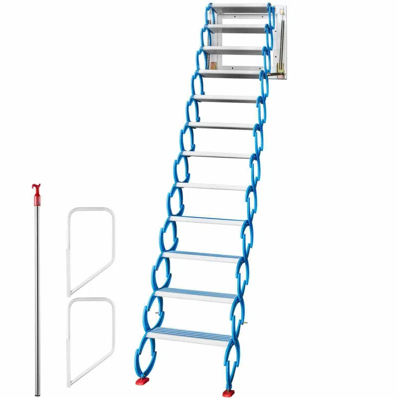 Attic electric telescopic ladder aluminum alloy automatic staircase attic
