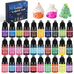 12/16/24/30 Colors Candle Dyes Pigment Set DIY Candle Soap Dye Liquid Colorant Making Kit Handmade Candle Mold Resin Crafts