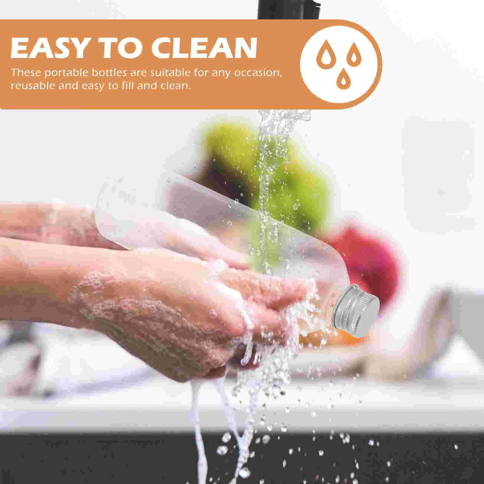 10 Pcs Bottle Drink Multi-function Plastic Container Portable Clear Bottles Transparent