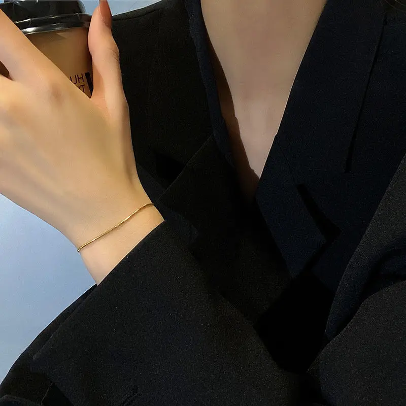 New Ultra-fine Snake Chain Bracelet Gold Simple Bracelet for Women New Style Creative Bracelet Jewelry Accessories image 4